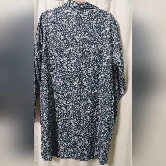 3X$25.  100%Cotton Time and Tru Floral-Print Utility Shirt Dress Size XXXL / 22 - Picture 6 of 12